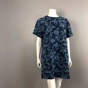 NWT LG rag & bone Esmond Laser Cut Denim Shift Dress